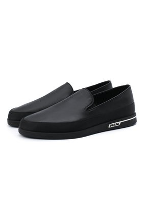 Мужские кожаные слипоны PRADA черного цвета по цене 48500 руб., арт. 4D3414-6DT-F0002 | Фото 1 Мужские кожаные слипоны PRADA черного цвета, арт. 4D3414-6DT-F0002 | Фото 1