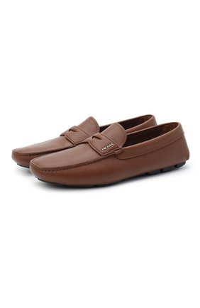 Мужские кожаные мокасины PRADA коричневого цвета по цене 52000 руб., арт. 2DD158-053-F0BW5-U00I | Фото 1 Мужские кожаные мокасины PRADA коричневого цвета, арт. 2DD158-053-F0BW5-U00I | Фото 1