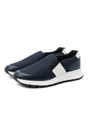 Мужские комбинированные кроссовки PRADA синего цвета по цене 46500 руб., арт. 4D3516-3L1K-F0Q8A-G000 | Фото 1 Мужские комбинированные кроссовки PRADA синего цвета, арт. 4D3516-3L1K-F0Q8A-G000 | Фото 1