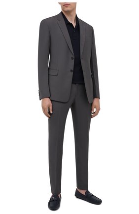 Мужские кожаные мокасины PRADA синего цвета по цене 42500 руб., арт. 2DD164-053-F0216-U00I | Фото 2 Мужские кожаные мокасины PRADA синего цвета, арт. 2DD164-053-F0216-U00I | Фото 2