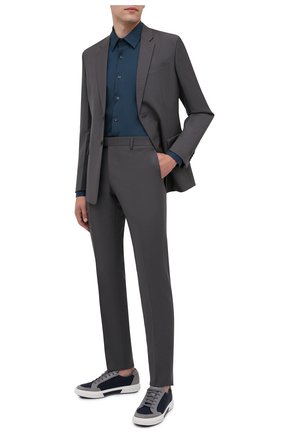 Мужская хлопковая сорочка PRADA зеленого цвета по цене 49500 руб., арт. UCM608-F62-F0491 | Фото 2 Мужская хлопковая сорочка PRADA зеленого цвета, арт. UCM608-F62-F0491 | Фото 2 (Материал внешний: Хлопок; Рукава: Длинные; Длина (для топов): Стандартные; Случай: Формальный; Стили: Классический; Воротник: Кент; Манжеты: На пуговицах; Принт: Однотонные)