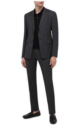 Мужские кожаные мокасины PRADA черного цвета по цене 40000 руб., арт. 2DD158-053-F0002-U00I | Фото 2 Мужские кожаные мокасины PRADA черного цвета, арт. 2DD158-053-F0002-U00I | Фото 2