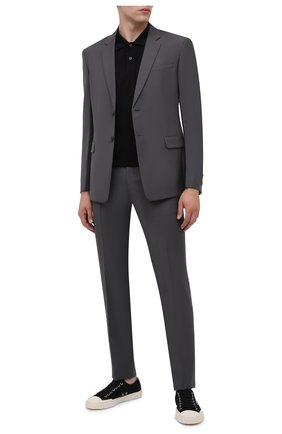 Мужские текстильные кеды PRADA черного цвета по цене 49500 руб., арт. 4E3548-2OFZ-F057Z | Фото 2 Мужские текстильные кеды PRADA черного цвета, арт. 4E3548-2OFZ-F057Z | Фото 2