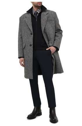 Мужской брюки PRADA синего цвета по цене 46500 руб., арт. SPE12-1KJW-F0124-202 | Фото 2 Мужской брюки PRADA синего цвета, арт. SPE12-1KJW-F0124-202 | Фото 2