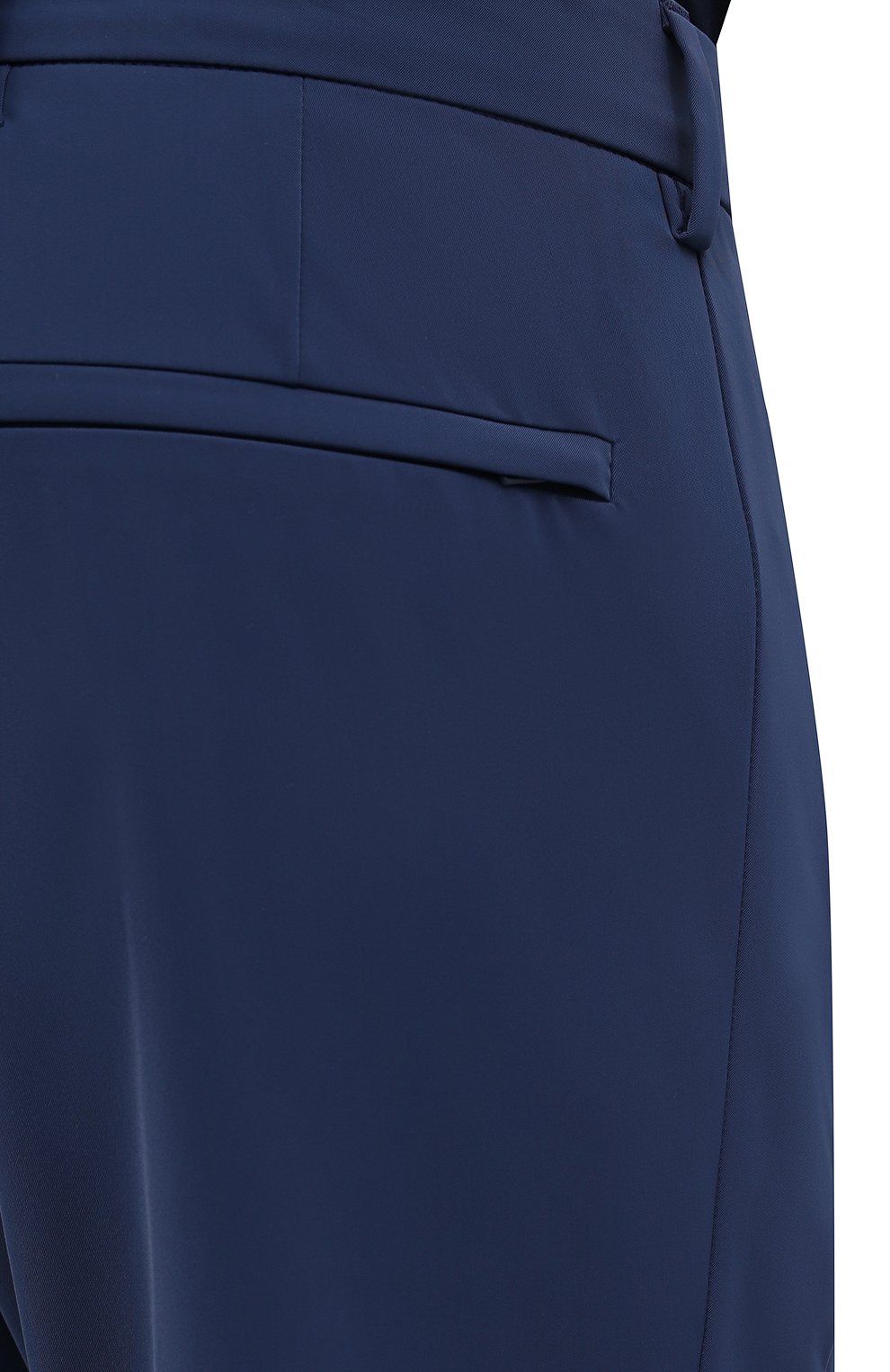 Мужские брюки PRADA синего цвета, арт. SPF94-1KJW-F0YNV-191 | Фото 5 (Длина (брюки, джинсы): Стандартные; Случай: Повседневный; Материал внешний: Синтетический материал; Стили: Кэжуэл)