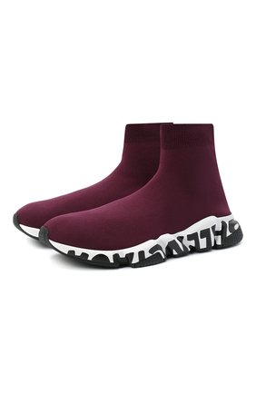 Мужские текстильные кроссовки speed BALENCIAGA бордового цвета по цене 61700 руб., арт. 605972/W05GE | Фото 1 Мужские текстильные кроссовки speed BALENCIAGA бордового цвета, арт. 605972/W05GE | Фото 1
