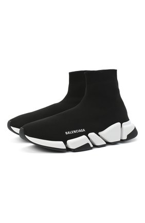 Мужские текстильные кроссовки speed 2.0 BALENCIAGA черно-белого цвета по цене 59950 руб., арт. 617239/W1702 | Фото 1 Мужские текстильные кроссовки speed 2.0 BALENCIAGA черно-белого цвета, арт. 617239/W1702 | Фото 1