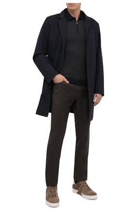 Мужское шерстяное поло CORNELIANI коричневого цвета по цене 32550 руб., арт. 86M50D-0825137/00 | Фото 2 Мужское шерстяное поло CORNELIANI коричневого цвета, арт. 86M50D-0825137/00 | Фото 2