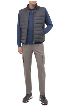 Мужское шерстяное поло CORNELIANI голубого цвета по цене 39950 руб., арт. 86M529-0825126/00 | Фото 2 Мужское шерстяное поло CORNELIANI голубого цвета, арт. 86M529-0825126/00 | Фото 2