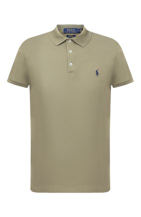 Мужское хлопковое поло POLO RALPH LAUREN зеленого цвета по цене 10500 руб., арт. 710541705/K203SC52 | Фото 1 Мужское хлопковое поло POLO RALPH LAUREN зеленого цвета, арт. 710541705/K203SC52 | Фото 1