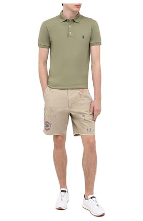 Мужское хлопковое поло POLO RALPH LAUREN зеленого цвета по цене 10500 руб., арт. 710541705/K203SC52 | Фото 2 Мужское хлопковое поло POLO RALPH LAUREN зеленого цвета, арт. 710541705/K203SC52 | Фото 2