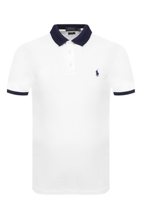 Мужское хлопковое поло POLO RALPH LAUREN белого цвета по цене 12100 руб., арт. 710803482 | Фото 1 Мужское хлопковое поло POLO RALPH LAUREN белого цвета, арт. 710803482 | Фото 1