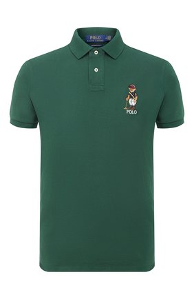 Мужское хлопковое поло POLO RALPH LAUREN зеленого цвета по цене 12000 руб., арт. 710803538 | Фото 1 Мужское хлопковое поло POLO RALPH LAUREN зеленого цвета, арт. 710803538 | Фото 1