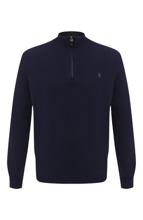 Мужской джемпер из шерсти и кашемира POLO RALPH LAUREN темно-синего цвета по цене 19200 руб., арт. 710681666 | Фото 1 Мужской джемпер из шерсти и кашемира POLO RALPH LAUREN темно-синего цвета, арт. 710681666 | Фото 1