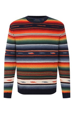 Мужской свитер из хлопка и льна POLO RALPH LAUREN разноцветного цвета по цене 46500 руб., арт. 710798342 | Фото 1 Мужской свитер из хлопка и льна POLO RALPH LAUREN разноцветного цвета, арт. 710798342 | Фото 1