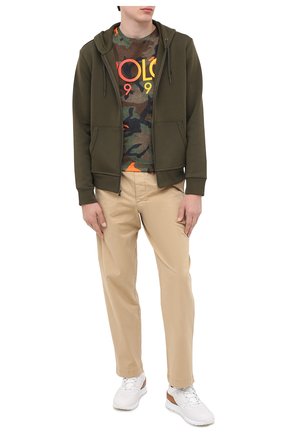 Мужская хлопковая футболка POLO RALPH LAUREN хаки цвета по цене 7365 руб., арт. 710803497 | Фото 2 Мужская хлопковая футболка POLO RALPH LAUREN хаки цвета, арт. 710803497 | Фото 2