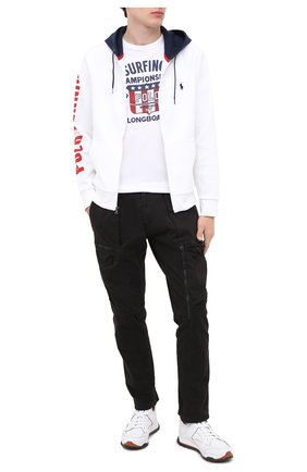 Мужская хлопковая футболка POLO RALPH LAUREN белого цвета по цене 7995 руб., арт. 710803500 | Фото 2 Мужская хлопковая футболка POLO RALPH LAUREN белого цвета, арт. 710803500 | Фото 2