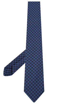 Мужской шелковый галстук LUIGI BORRELLI синего цвета, арт. LC80-B/TT30154 | Фото 2 (Материал: Текстиль, Шелк; Принт: С принтом)