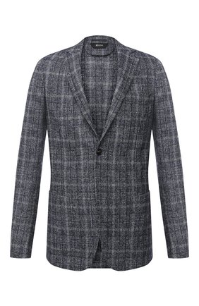 Мужской шерстяной пиджак Z ZEGNA серого цвета по цене 99300 руб., арт. 850776/1D7SG0 | Фото 1 Мужской шерстяной пиджак Z ZEGNA серого цвета, арт. 850776/1D7SG0 | Фото 1 (Длина (для топов): Стандартные; Рукава: Длинные; Материал подклада: Вискоза; Материал внешний: Шерсть; 1-2-бортные: Однобортные; Пиджаки М: Приталенный; Стили: Классический; Случай: Коктейльный)