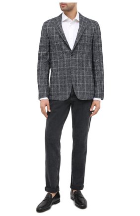 Мужской шерстяной пиджак Z ZEGNA серого цвета по цене 99300 руб., арт. 850776/1D7SG0 | Фото 2 Мужской шерстяной пиджак Z ZEGNA серого цвета, арт. 850776/1D7SG0 | Фото 2 (Длина (для топов): Стандартные; Рукава: Длинные; Материал подклада: Вискоза; Материал внешний: Шерсть; 1-2-бортные: Однобортные; Пиджаки М: Приталенный; Стили: Классический; Случай: Коктейльный)