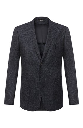 Мужской шерстяной пиджак Z ZEGNA темно-синего цвета по цене 88250 руб., арт. 850732/1VRUG0 | Фото 1 Мужской шерстяной пиджак Z ZEGNA темно-синего цвета, арт. 850732/1VRUG0 | Фото 1