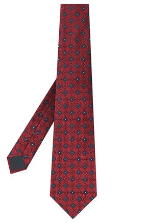 Мужской шелковый галстук ERMENEGILDO ZEGNA красного цвета, арт. Z8D93/1UM | Фото 2 (Принт: С принтом; Материал: Текстиль, Шелк)