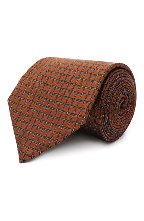 Мужской шелковый галстук ERMENEGILDO ZEGNA светло-коричневого цвета по цене 15850 руб., арт. Z8D74/1UM | Фото 1 Мужской шелковый галстук ERMENEGILDO ZEGNA светло-коричневого цвета, арт. Z8D74/1UM | Фото 1