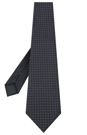 Мужской шелковый галстук ERMENEGILDO ZEGNA темно-синего цвета, арт. Z8D70/1UM | Фото 2 (Материал: Текстиль, Шелк; Принт: С принтом)