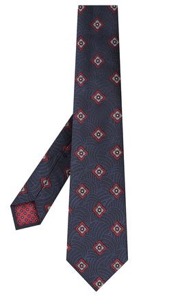 Мужской шелковый галстук ERMENEGILDO ZEGNA темно-синего цвета по цене 27350 руб., арт. Z8D11/18B | Фото 2 Мужской шелковый галстук ERMENEGILDO ZEGNA темно-синего цвета, арт. Z8D11/18B | Фото 2 (Материал: Текстиль, Шелк; Принт: С принтом)