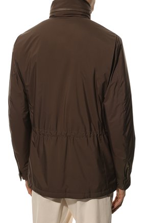 Мужская куртка с меховой подкладкой LORO PIANA коричневого цвета, арт. FAL3626 | Фото 4 (Кросс-КТ: Куртка; Рукава: Длинные; Длина (верхняя одежда): До середины бедра; Материал утеплителя: Натуральный мех; Материал внешний: Синтетический материал; Региональные ограничения белый список (Axapta Mercury): RU; Мужское Кросс-КТ: утепленные куртки, Верхняя одежда; Стили: Кэжуэл)