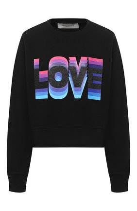 Женский хлопковый свитшот GOLDEN GOOSE DELUXE BRAND черного цвета по цене 26850 руб., арт. GWP00346.P000203 | Фото 1 Женский хлопковый свитшот GOLDEN GOOSE DELUXE BRAND черного цвета, арт. GWP00346.P000203 | Фото 1