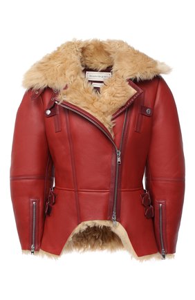 Женская дубленка ALEXANDER MCQUEEN красного цвета по цене 443000 руб., арт. 633562/Q5AEV | Фото 1 Женская дубленка ALEXANDER MCQUEEN красного цвета, арт. 633562/Q5AEV | Фото 1
