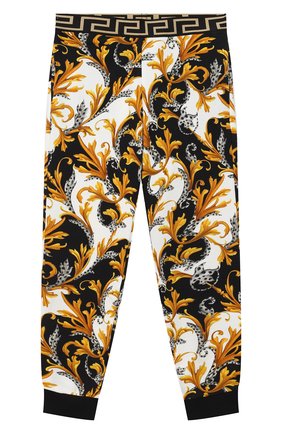 Детские хлопковые джоггеры VERSACE разноцветного цвета по цене 19950 руб., арт. YC000124/A235741/8A-14A | Фото 1 Детские хлопковые джоггеры VERSACE разноцветного цвета, арт. YC000124/A235741/8A-14A | Фото 1