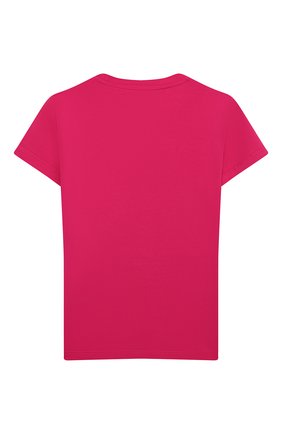 Детская хлопковая футболка VERSACE фуксия цвета по цене 15300 руб., арт. YC000430/YA00019/8A-14A | Фото 2 Детская хлопковая футболка VERSACE фуксия цвета, арт. YC000430/YA00019/8A-14A | Фото 2