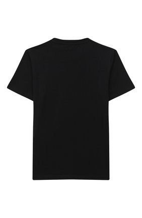 Детская хлопковая футболка VERSACE черного цвета по цене 13550 руб., арт. YD000323/YA00079/8A-14A | Фото 2 Детская хлопковая футболка VERSACE черного цвета, арт. YD000323/YA00079/8A-14A | Фото 2