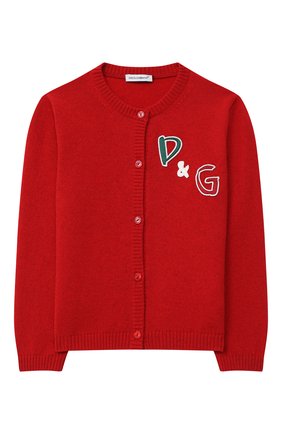 Детский кашемировый кардиган DOLCE & GABBANA красного цвета по цене 30950 руб., арт. L5KWB2/JAW5B/2-6 | Фото 1 Детский кашемировый кардиган DOLCE & GABBANA красного цвета, арт. L5KWB2/JAW5B/2-6 | Фото 1