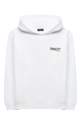 Детский хлопковое худи BALENCIAGA белого цвета по цене 24550 руб., арт. 558143/TIVB4 | Фото 1 Детский хлопковое худи BALENCIAGA белого цвета, арт. 558143/TIVB4 | Фото 1