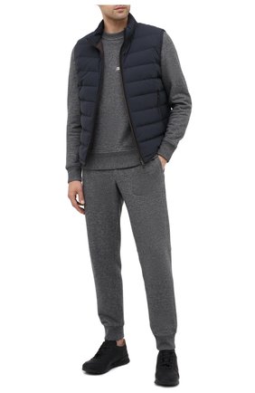 Мужские кожаные кроссовки KITON черного цвета по цене 105000 руб., арт. USSVLAZN00674 | Фото 2 Мужские кожаные кроссовки KITON черного цвета, арт. USSVLAZN00674 | Фото 2