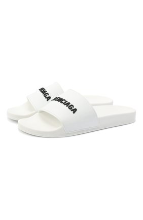 Мужские шлепанцы BALENCIAGA белого цвета по цене 21500 руб., арт. 565826/W1S83 | Фото 1 Мужские шлепанцы BALENCIAGA белого цвета, арт. 565826/W1S83 | Фото 1