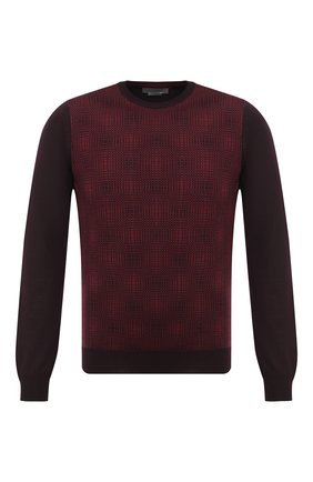 Мужской шерстяной джемпер CORNELIANI бордового цвета по цене 29600 руб., арт. 86M509-0825135/00 | Фото 1 Мужской шерстяной джемпер CORNELIANI бордового цвета, арт. 86M509-0825135/00 | Фото 1