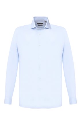 Мужская хлопковая сорочка CORNELIANI голубого цвета по цене 20750 руб., арт. 86P002-0811624/00 | Фото 1 Мужская хлопковая сорочка CORNELIANI голубого цвета, арт. 86P002-0811624/00 | Фото 1 (Материал внешний: Хлопок; Длина (для топов): Стандартные; Рукава: Длинные; Случай: Формальный; Стили: Классический; Манжеты: На пуговицах; Мужское Кросс-КТ: Сорочка-одежда; Принт: Однотонные; Воротник: Акула)