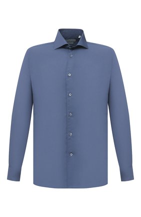 Мужская хлопковая сорочка CORNELIANI синего цвета по цене 28350 руб., арт. 86P010-0811520/00 | Фото 1 Мужская хлопковая сорочка CORNELIANI синего цвета, арт. 86P010-0811520/00 | Фото 1 (Рукава: Длинные; Материал внешний: Хлопок; Длина (для топов): Стандартные; Мужское Кросс-КТ: Сорочка-одежда; Принт: Однотонные; Случай: Формальный; Стили: Классический; Манжеты: На пуговицах; Воротник: Акула)