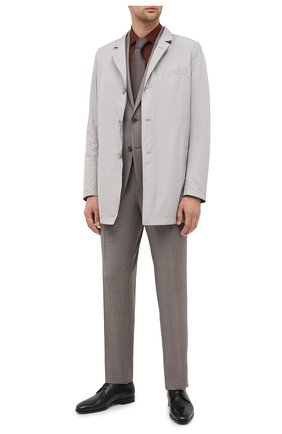 Мужская хлопковая сорочка CORNELIANI коричневого цвета по цене 28350 руб., арт. 86P010-0811520/00 | Фото 2 Мужская хлопковая сорочка CORNELIANI коричневого цвета, арт. 86P010-0811520/00 | Фото 2 (Длина (для топов): Стандартные; Материал внешний: Хлопок; Рукава: Длинные; Случай: Формальный; Стили: Классический; Воротник: Акула; Мужское Кросс-КТ: Сорочка-одежда; Манжеты: На пуговицах; Принт: Однотонные)