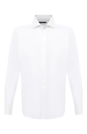 Мужская хлопковая сорочка CORNELIANI белого цвета по цене 22900 руб., арт. 86P150-0811211/00 | Фото 1 Мужская хлопковая сорочка CORNELIANI белого цвета, арт. 86P150-0811211/00 | Фото 1 (Материал внешний: Хлопок; Рукава: Длинные; Длина (для топов): Стандартные; Мужское Кросс-КТ: Сорочка-одежда; Принт: Однотонные; Случай: Формальный; Стили: Классический; Манжеты: На пуговицах; Воротник: Акула)