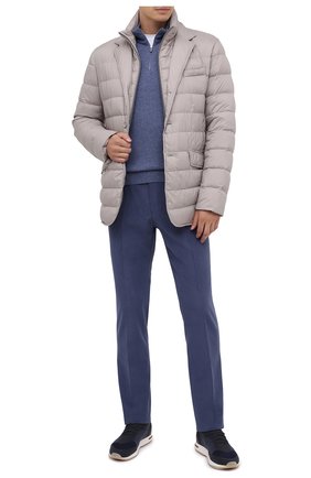 Мужской хлопковые брюки CORNELIANI голубого цвета по цене 24900 руб., арт. 864B01-0818503/02 | Фото 2 Мужской хлопковые брюки CORNELIANI голубого цвета, арт. 864B01-0818503/02 | Фото 2
