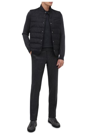 Мужские шерстяные брюки CORNELIANI темно-серого цвета по цене 29950 руб., арт. 865B01-0818111/02 | Фото 2 Мужские шерстяные брюки CORNELIANI темно-серого цвета, арт. 865B01-0818111/02 | Фото 2