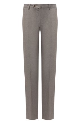 Мужские шерстяные брюки CORNELIANI бежевого цвета, арт. 865C04-0818111/02 | Фото 1 (Материал внешний: Шерсть; Длина (брюки, джинсы): Стандартные; Стили: Классический; Случай: Формальный; Материал подклада: Вискоза)