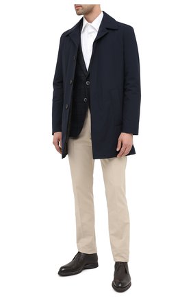Мужской утепленный плащ CORNELIANI темно-синего цвета по цене 69950 руб., арт. 8635L2-0820149/00 | Фото 2 Мужской утепленный плащ CORNELIANI темно-синего цвета, арт. 8635L2-0820149/00 | Фото 2