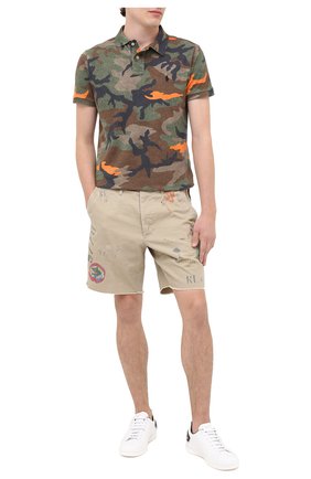 Мужское хлопковое поло POLO RALPH LAUREN хаки цвета по цене 16150 руб., арт. 710746576 | Фото 2 Мужское хлопковое поло POLO RALPH LAUREN хаки цвета, арт. 710746576 | Фото 2