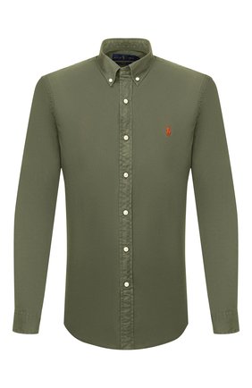 Мужская хлопковая рубашка POLO RALPH LAUREN зеленого цвета по цене 9950 руб., арт. 710794604 | Фото 1 Мужская хлопковая рубашка POLO RALPH LAUREN зеленого цвета, арт. 710794604 | Фото 1
